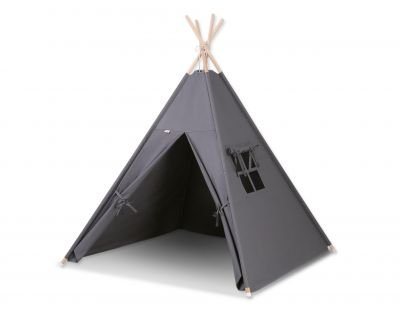Teepee telts + dekoratīvās spalvas - antracīts - Image 3
