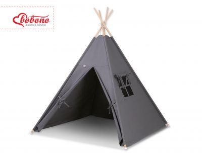 Teepee telts + dekoratīvās spalvas - antracīts - Image 5