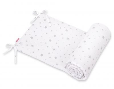 Universāls bamperis gultai - mini pelēkas zvaigznes