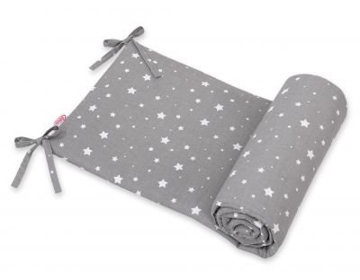 Universāls bamperis gultai - mini zvaigznes balts
