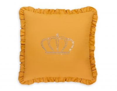 Dekoratīvs spilvens ar aplikāciju - medus dzeltens - Image 7