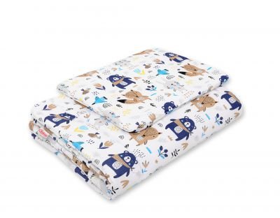 Gultas komplekts 2gab 75x100cm NEWBORN- tumši zili lācīši