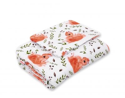 Gultas komplekts 2gab 75x100cm NEWBORN- balta vāvere