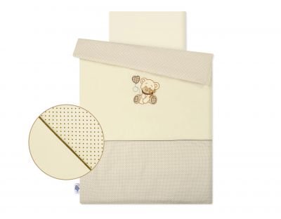 Gultasveļas komplekts 2gab- Lācītis ar banti brūnu