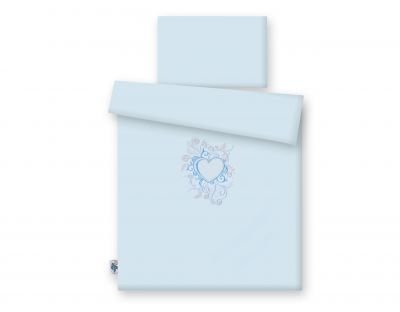 Gultas veļas komplekts 2 gab. Šiks gaiši zils