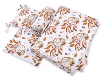 Divpusējs gultas veļas komplekts 3 gab - sapņu slazds balts