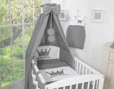 Gultas veļas komplekts 5gb ar baldahīnu - Mazais princis / Princese Antracīts - Image 4
