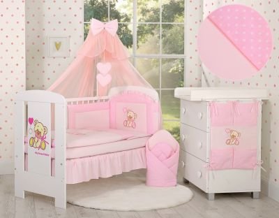 Gultas veļas komplekts 5gab ar moskītu tīklu