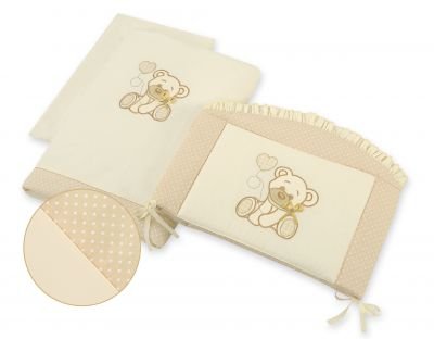 Gultasveļas komplekts 3gab - Lācītis ar tauriņu krēmu