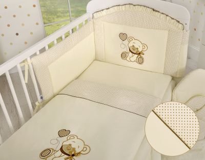 Gultasveļas komplekts 3gab- Lācītis ar banti brūnu - Image 2