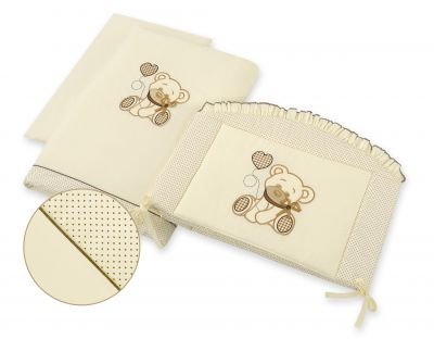 Gultasveļas komplekts 3gab- Lācītis ar banti brūnu