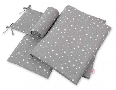 Gultas veļas komplekts 3gab - mini zvaigznes balts