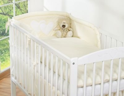 Gultas veļas komplekts 2gab- Hanging Hearts krēms