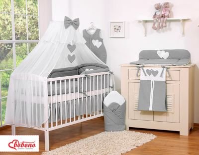 Moskītu tīkls no šifona - Hanging Hearts antracīts - Image 3