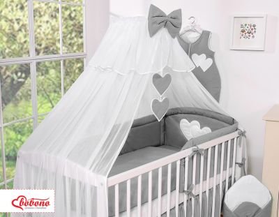 Moskītu tīkls no šifona - Hanging Hearts antracīts - Image 2