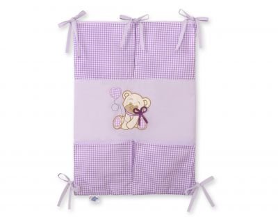 Gulta kārtīga - Lācītis ar bantīti ceriņu krāsā