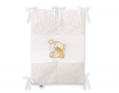 Gulta kārtīga - Lācītis ar banti baltā krāsā