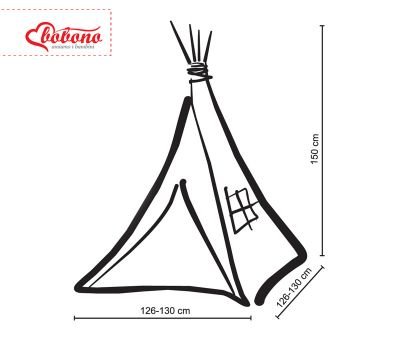 Teepee telts + dekoratīvās spalvas - piparmētra - Image 8